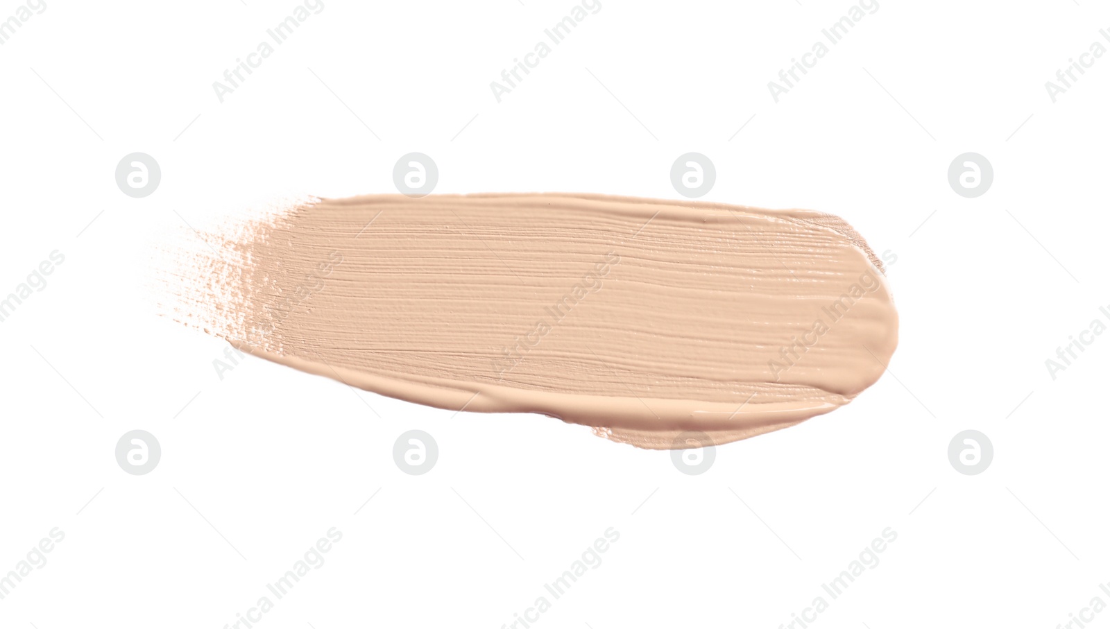 Photo of Smear of skin foundation isolated on white, top view