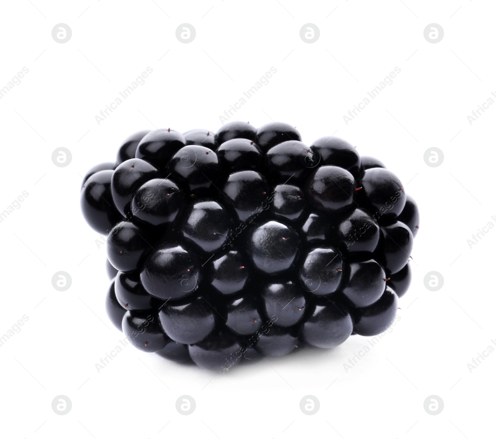 Photo of Tasty ripe juicy blackberry on white background