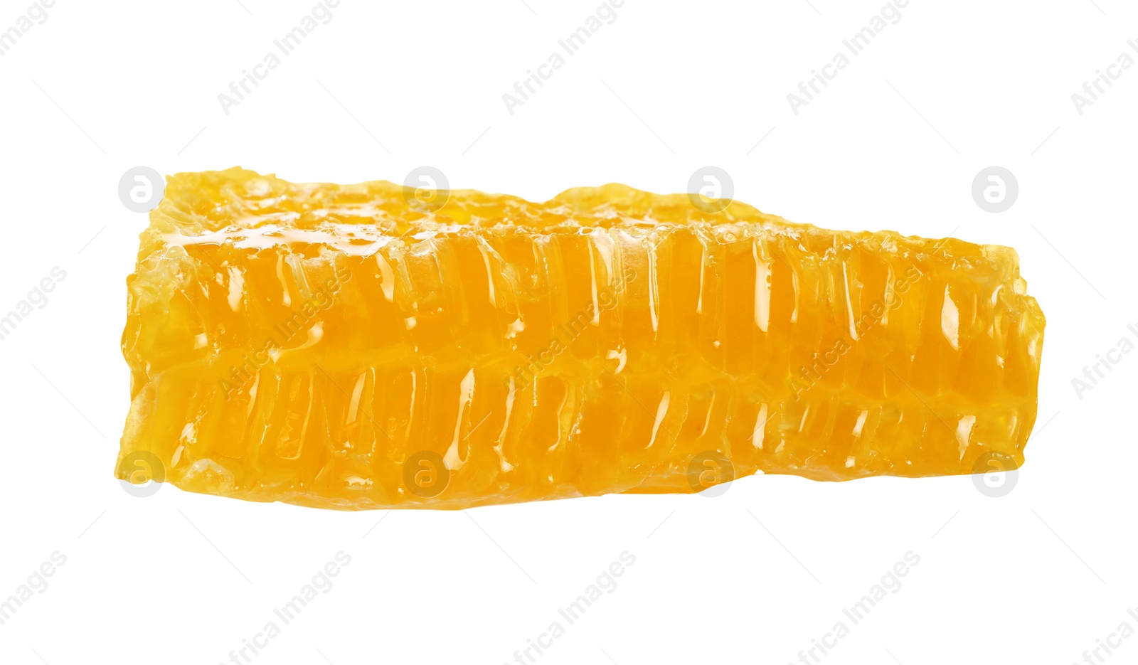 Photo of Natural honeycomb with tasty honey isolated on white