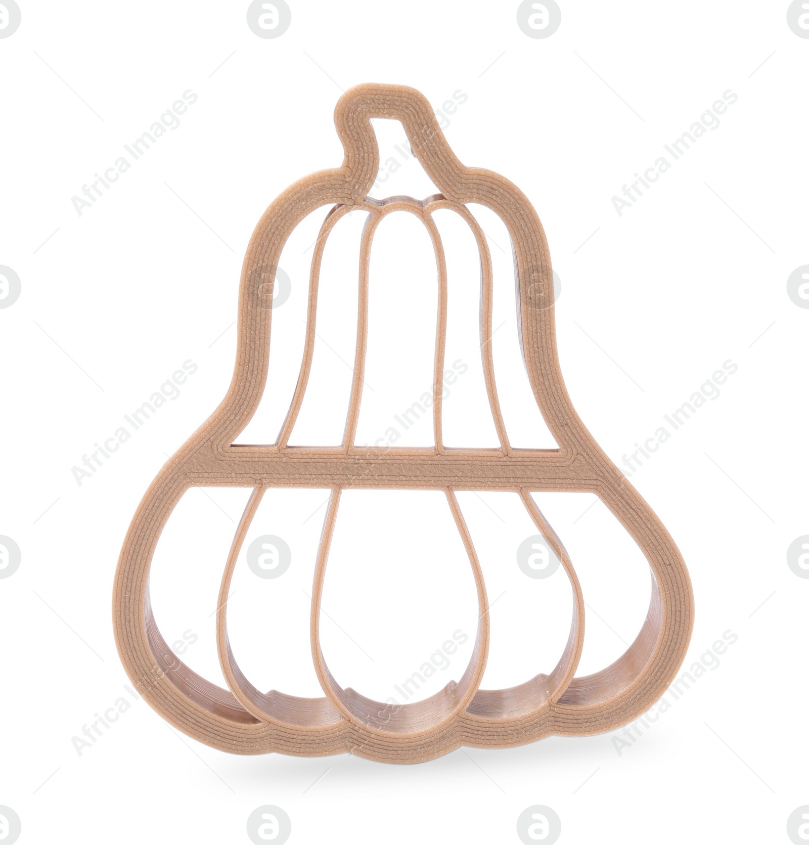 Photo of Cookie cutter in shape of pumpkin isolated on white