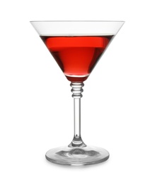 Delicious martini cocktail on white background. Festive drink