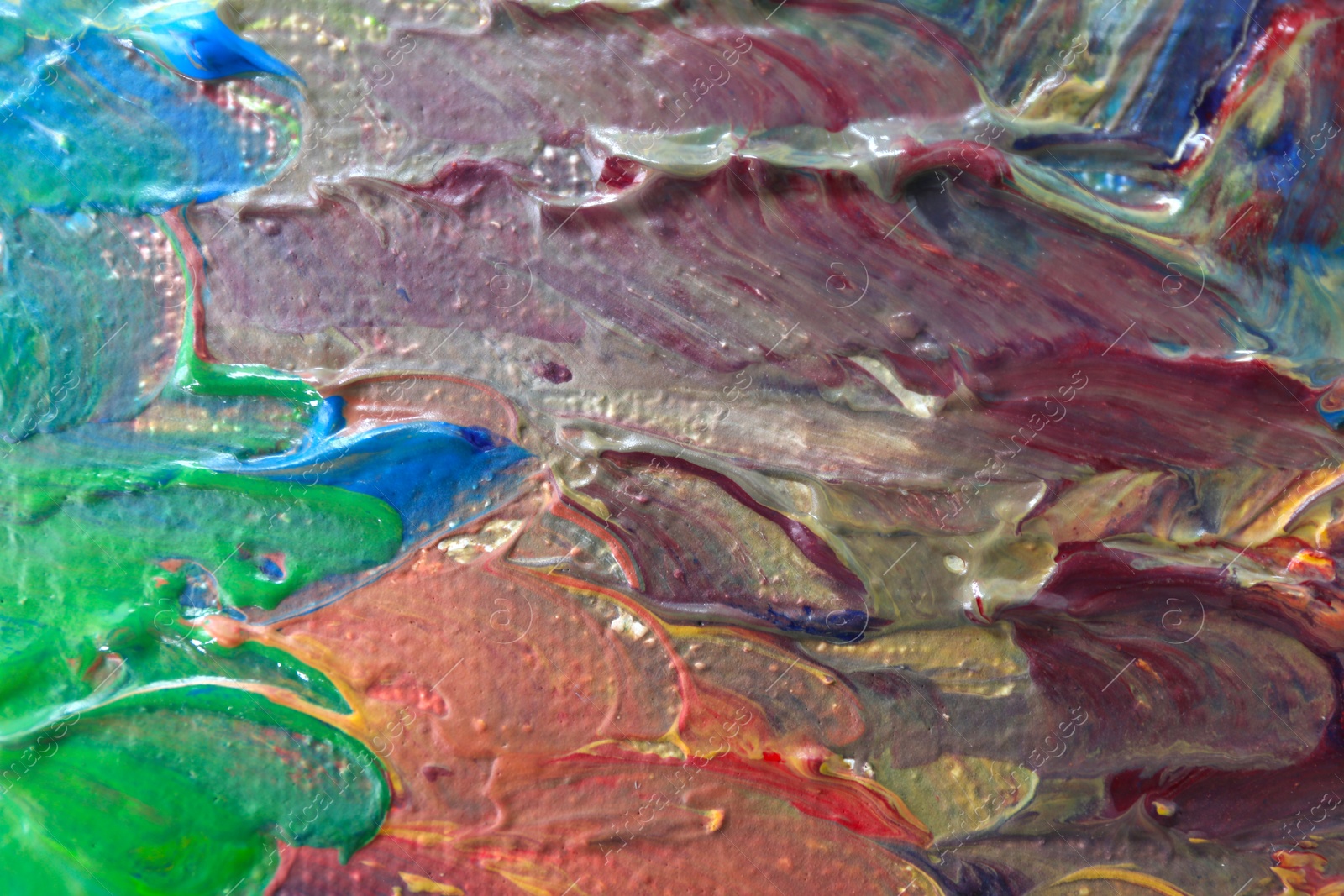 Photo of Abstract colorful artwork as background, closeup view