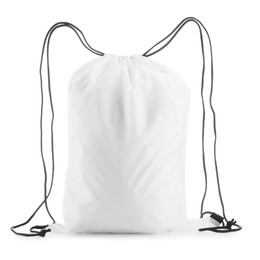 One beautiful drawstring bag isolated on white