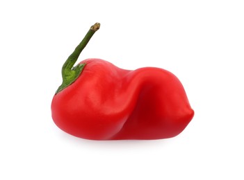 Photo of Fresh raw red hot chili pepper isolated on white