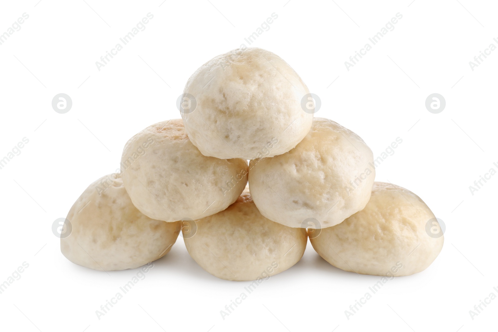 Photo of Delicious chinese steamed buns isolated on white