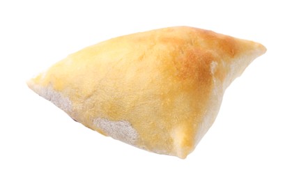 Photo of Tasty samosa with filling isolated on white