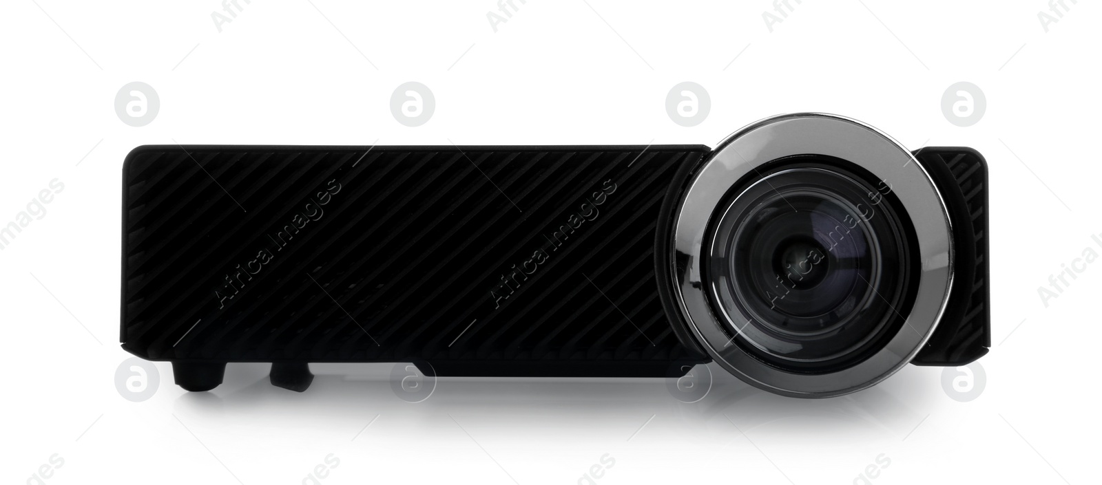 Photo of Modern digital video projector isolated on white