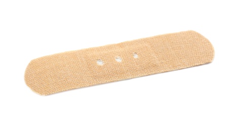 Adhesive plaster on white background. Medical item