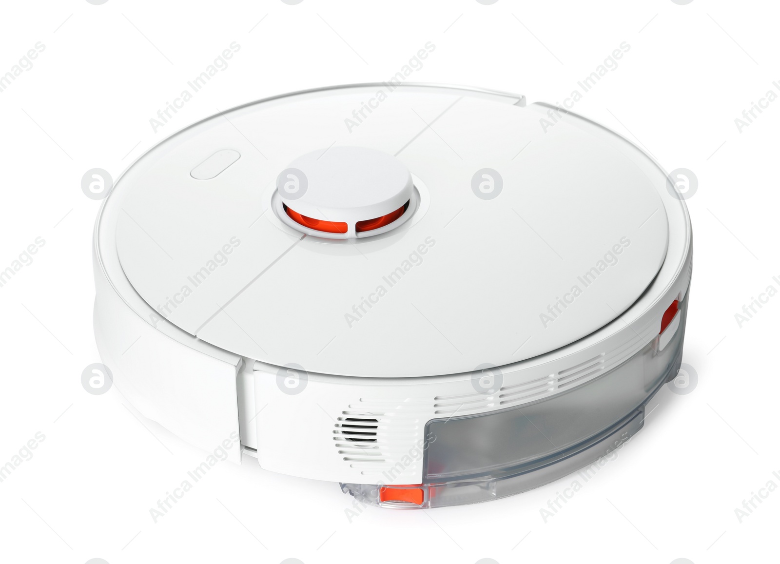 Photo of Modern robotic vacuum cleaner isolated on white