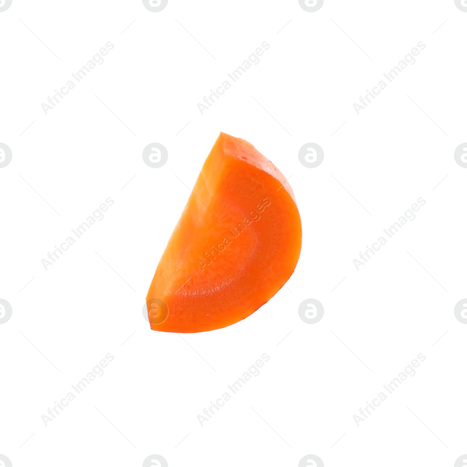 Piece of fresh ripe carrot isolated on white Photo of Piece of fresh ripe carrot isolated on white