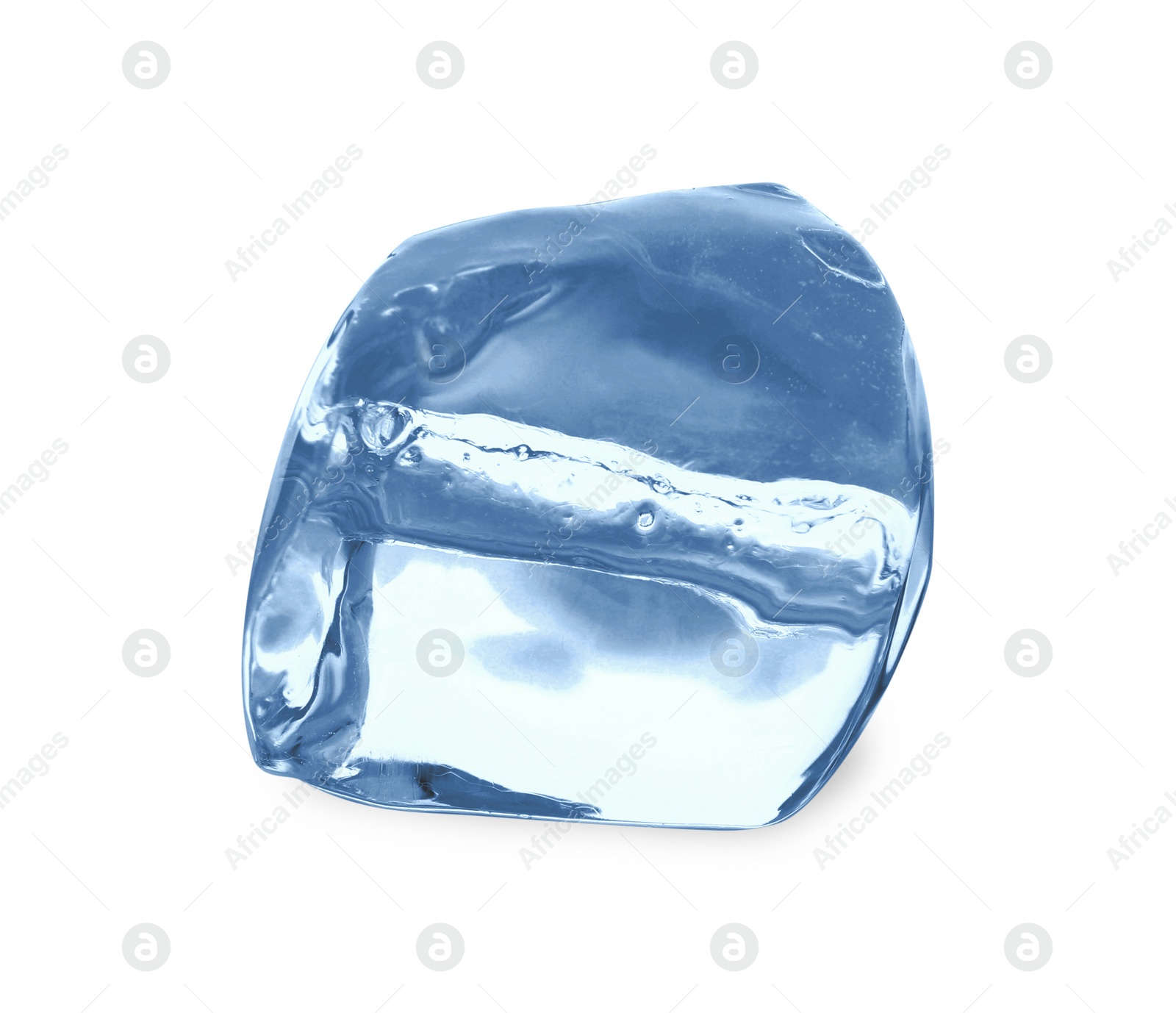 Photo of One piece of clear ice isolated on white