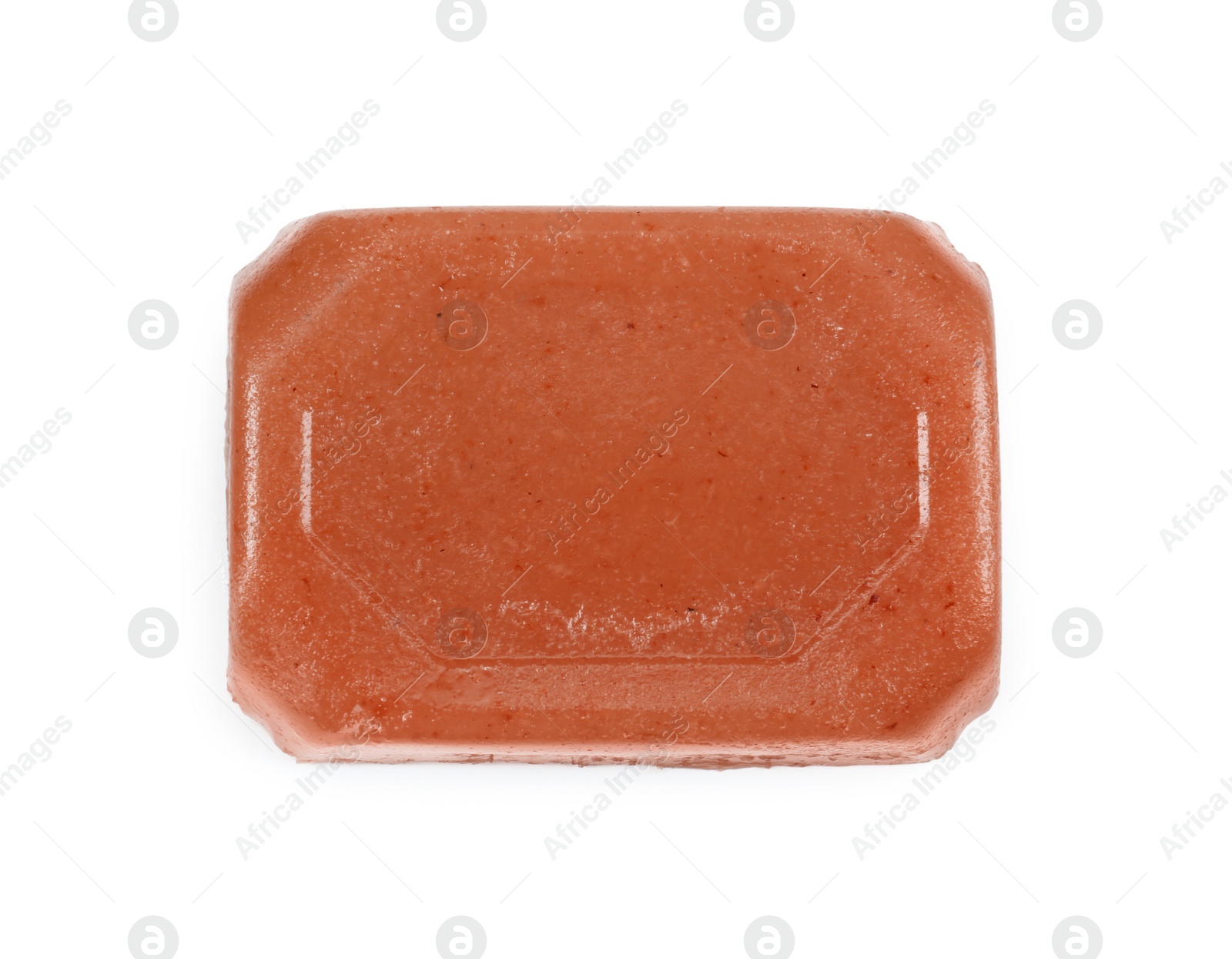 Photo of Delicious sweet quince paste isolated on white, top view