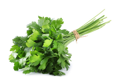 Bunch of fresh green parsley isolated on white