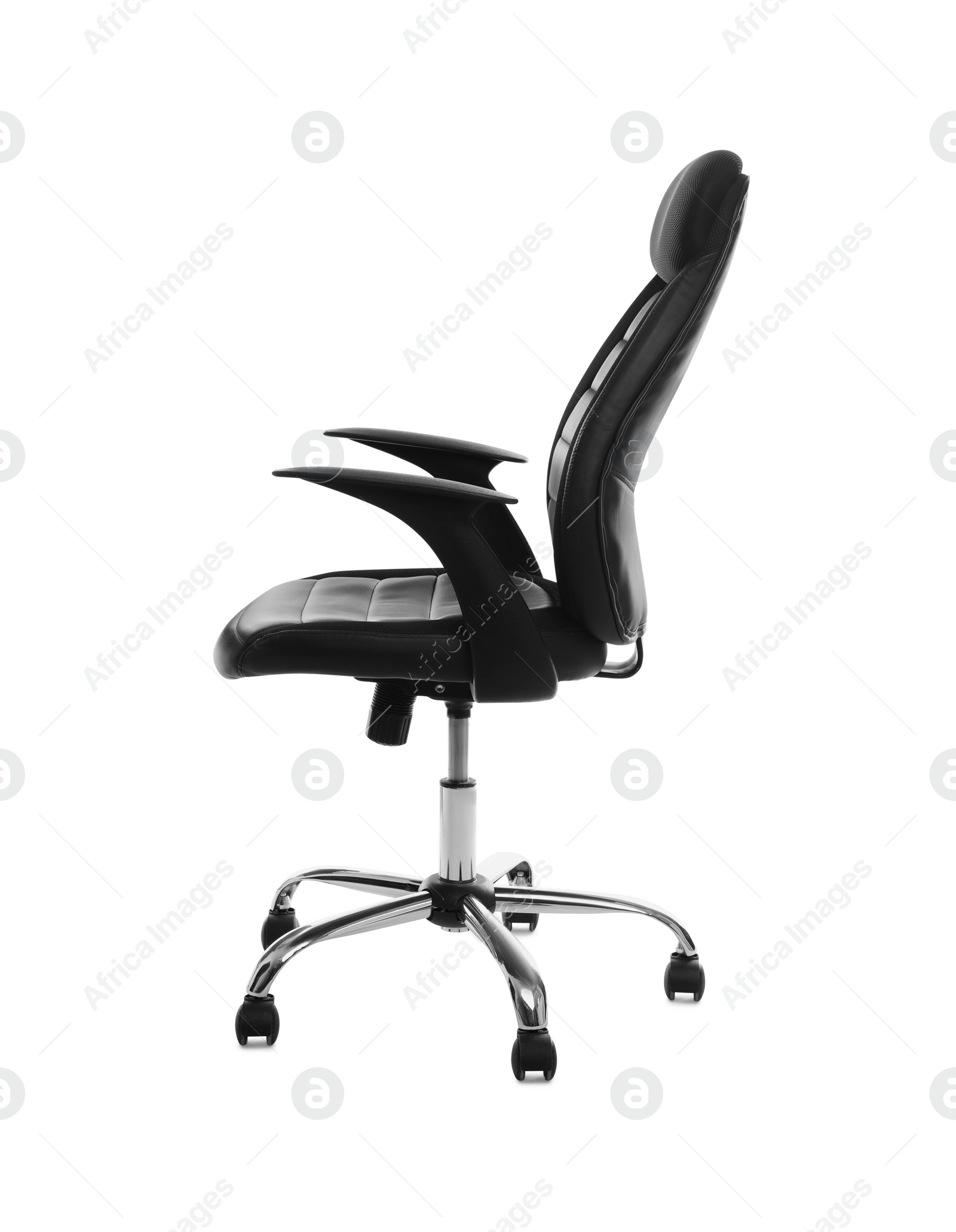 Photo of Comfortable leather office chair isolated on white