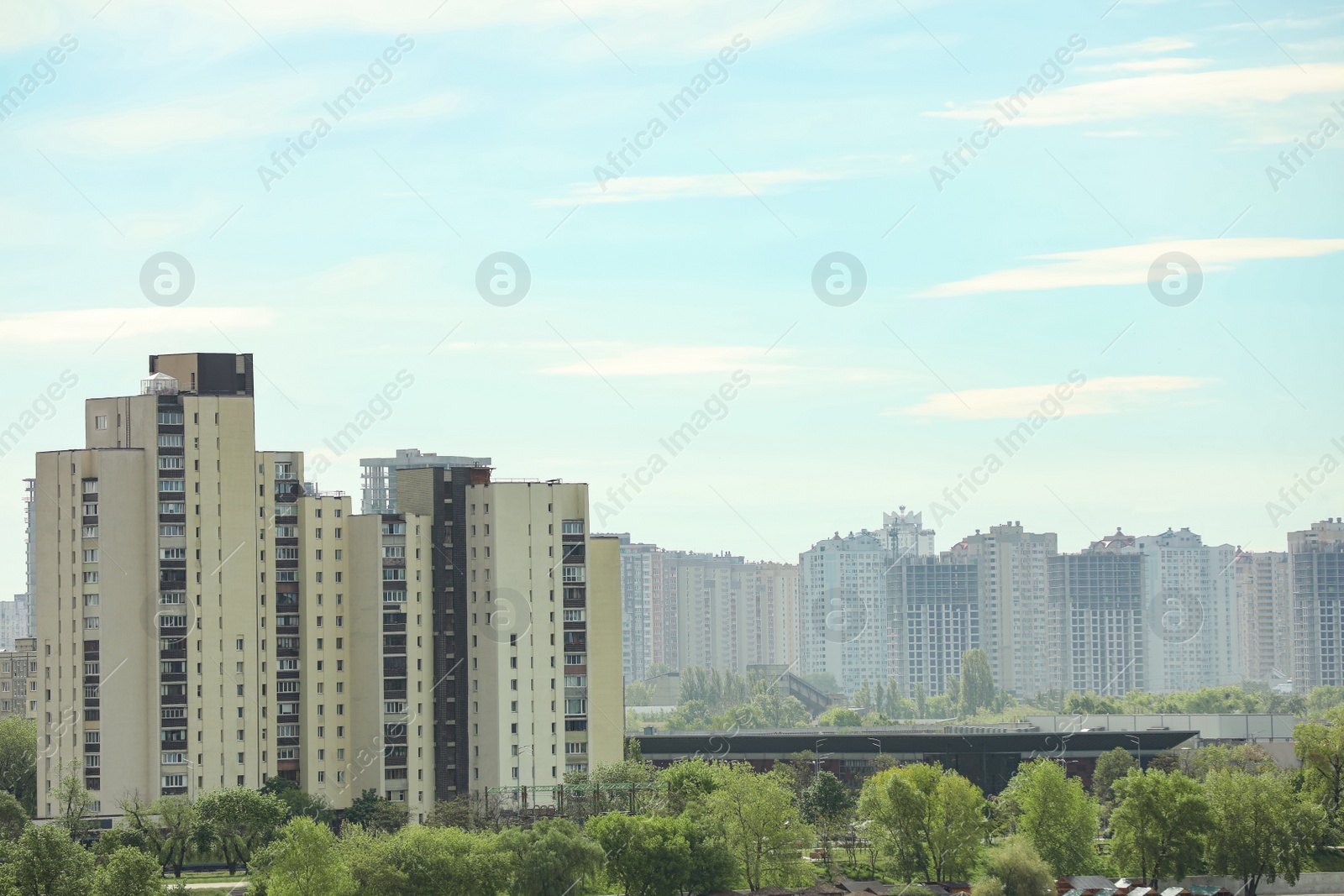 Photo of Beautiful view of cityscape with modern buildings