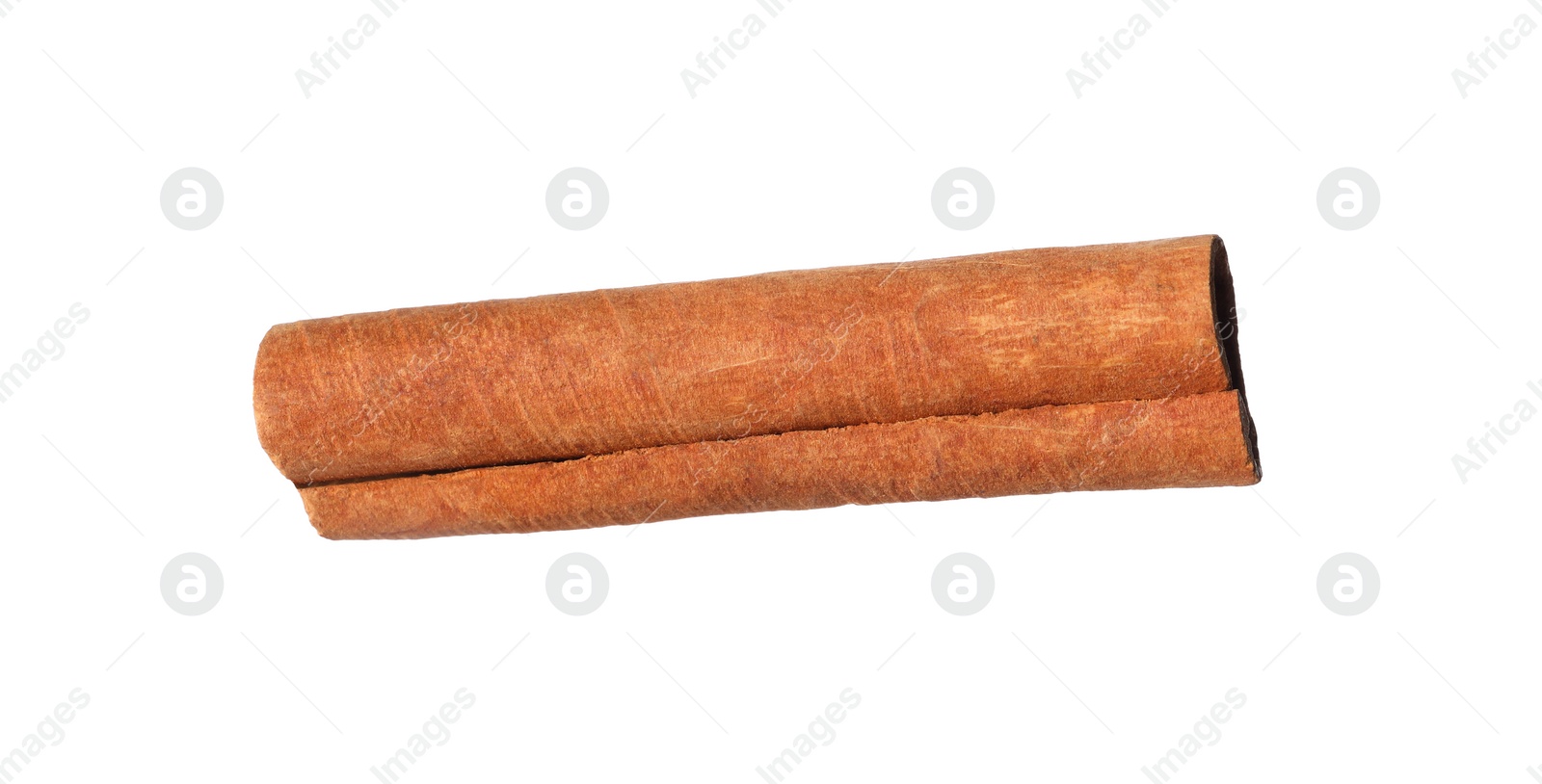 Photo of One aromatic cinnamon stick isolated on white