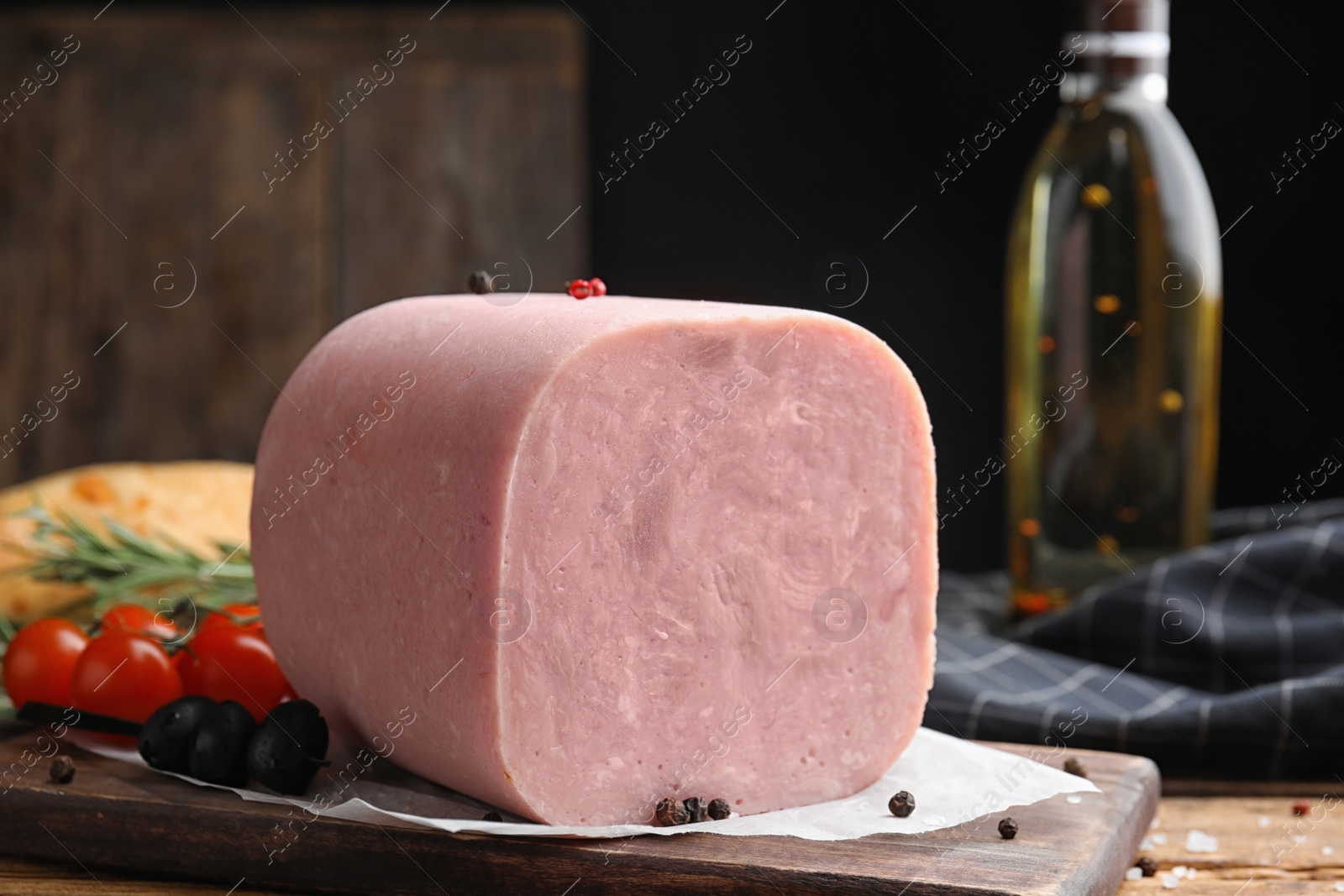 Photo of Piece of tasty fresh ham on table