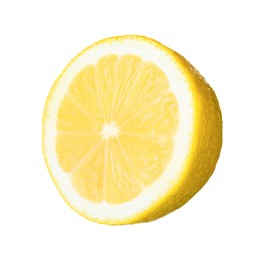 Half of fresh lemon isolated on white