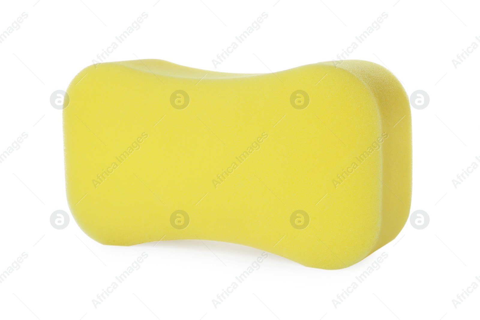 Photo of Yellow car wash sponge isolated on white