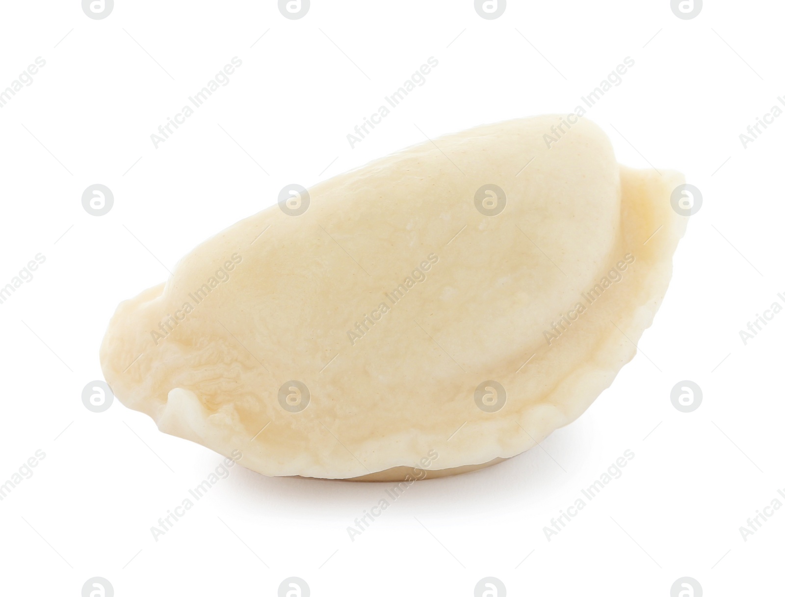 Photo of Boiled dumpling with tasty filling isolated on white