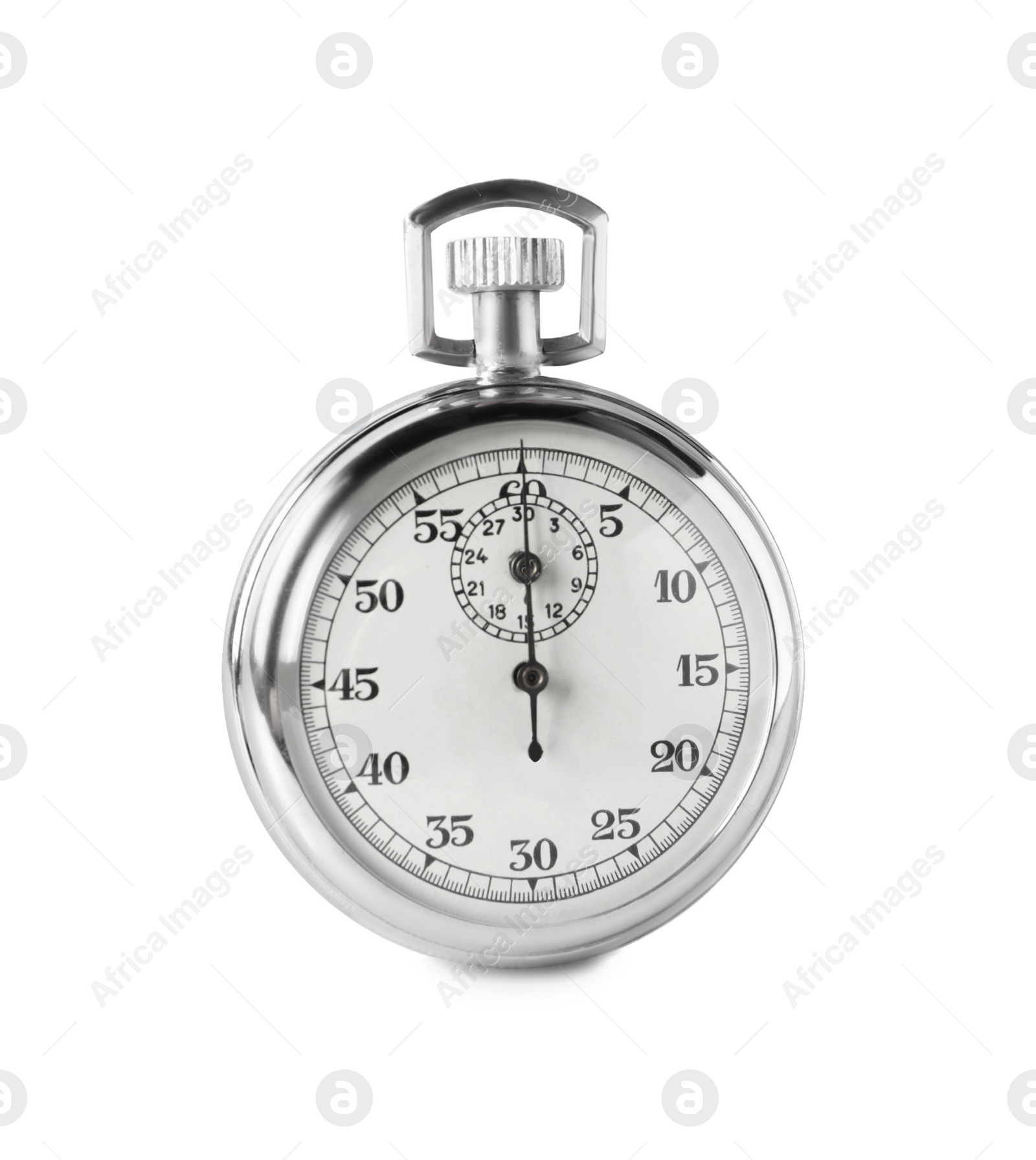 Photo of Vintage timer isolated on white. Measuring tool