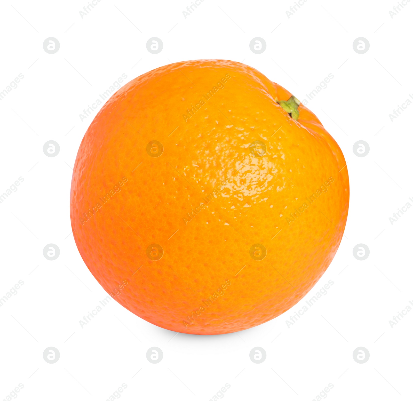 Photo of Citrus fruit. One fresh orange isolated on white