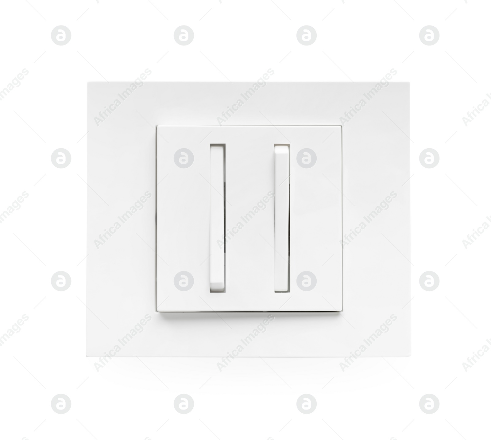 Photo of Light switch isolated on white, top view