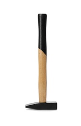 Photo of New hammer on white background. Professional construction tool