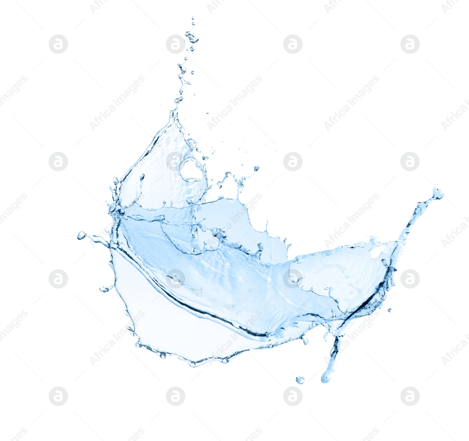 Illustration of Splash of fresh water isolated on white