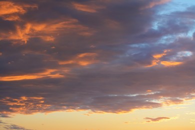 Photo of Picturesque view of beautiful sky with clouds at sunset