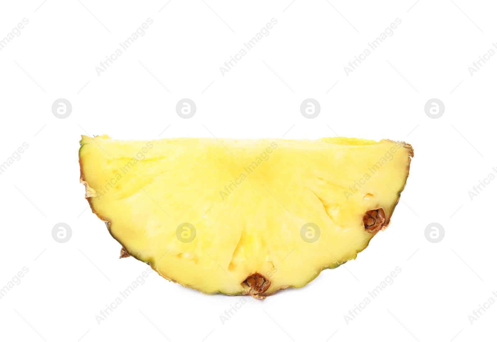 Photo of Slice of fresh pineapple isolated on white