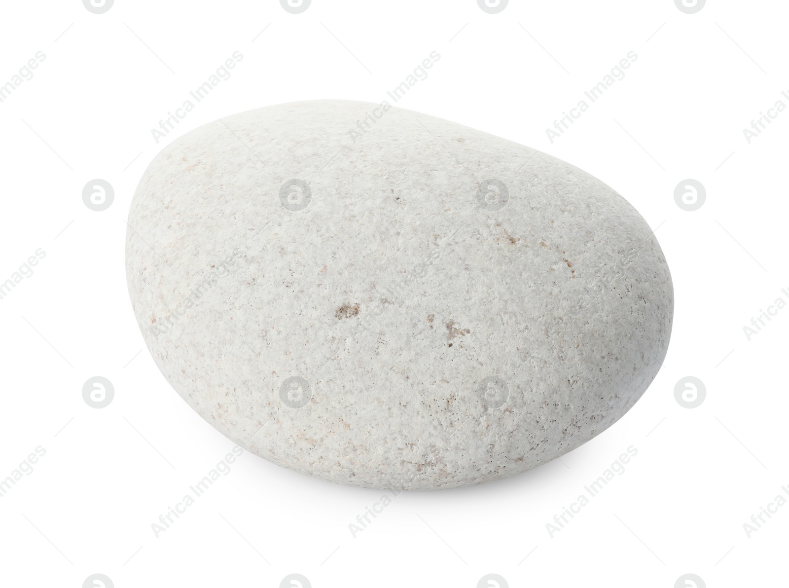 Photo of One stone isolated on white. Sea pebble