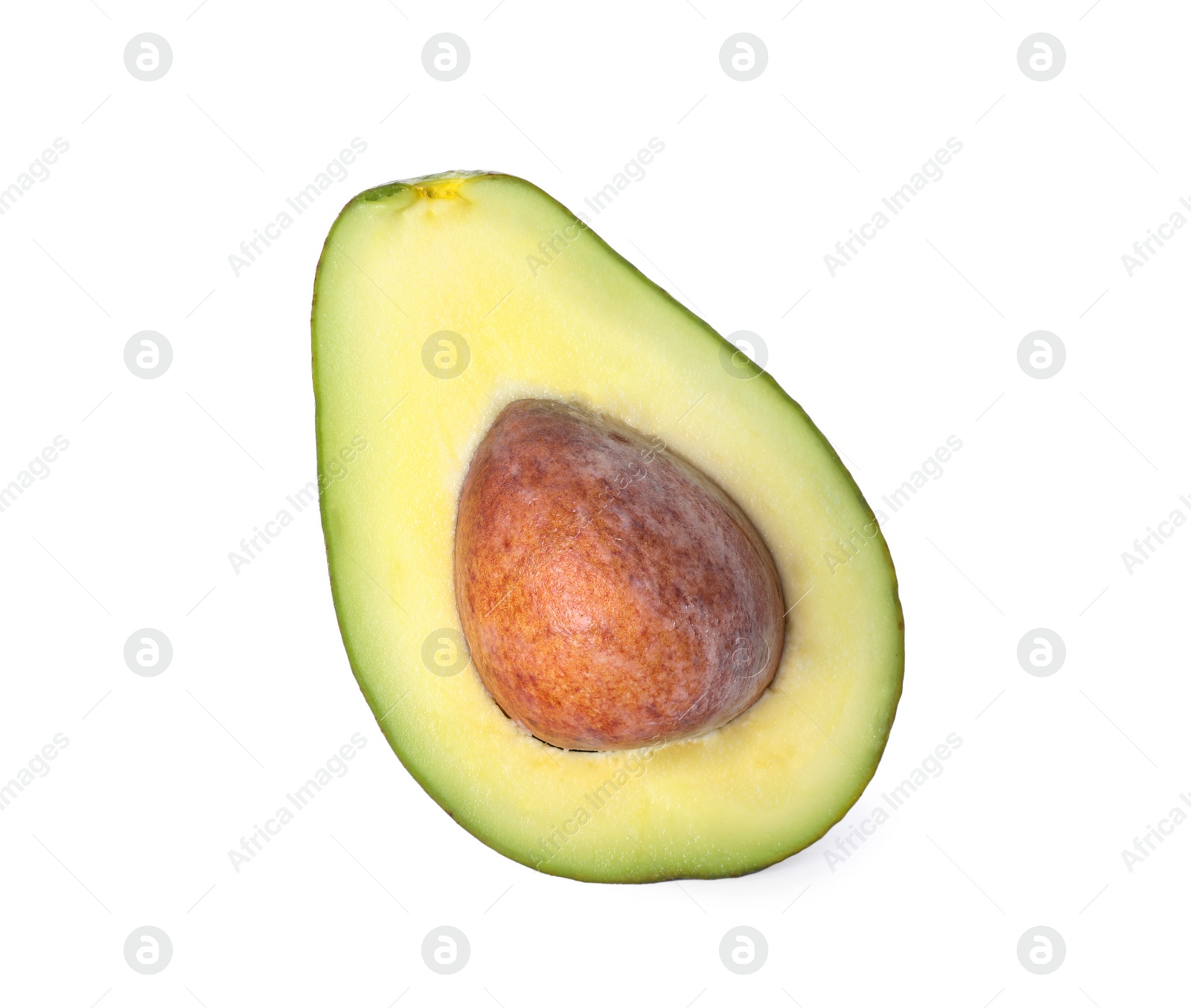 Photo of Half of ripe avocado isolated on white