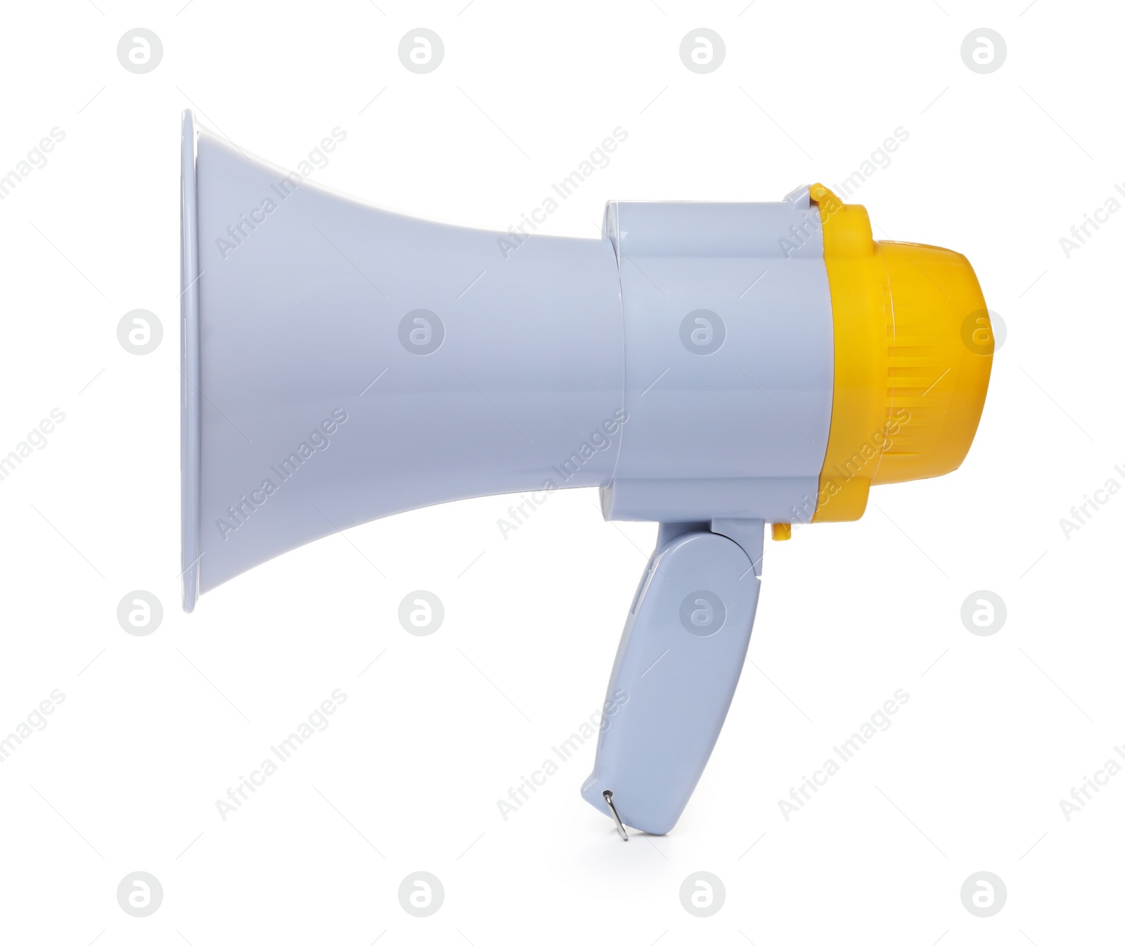 Photo of Electronic megaphone on white background