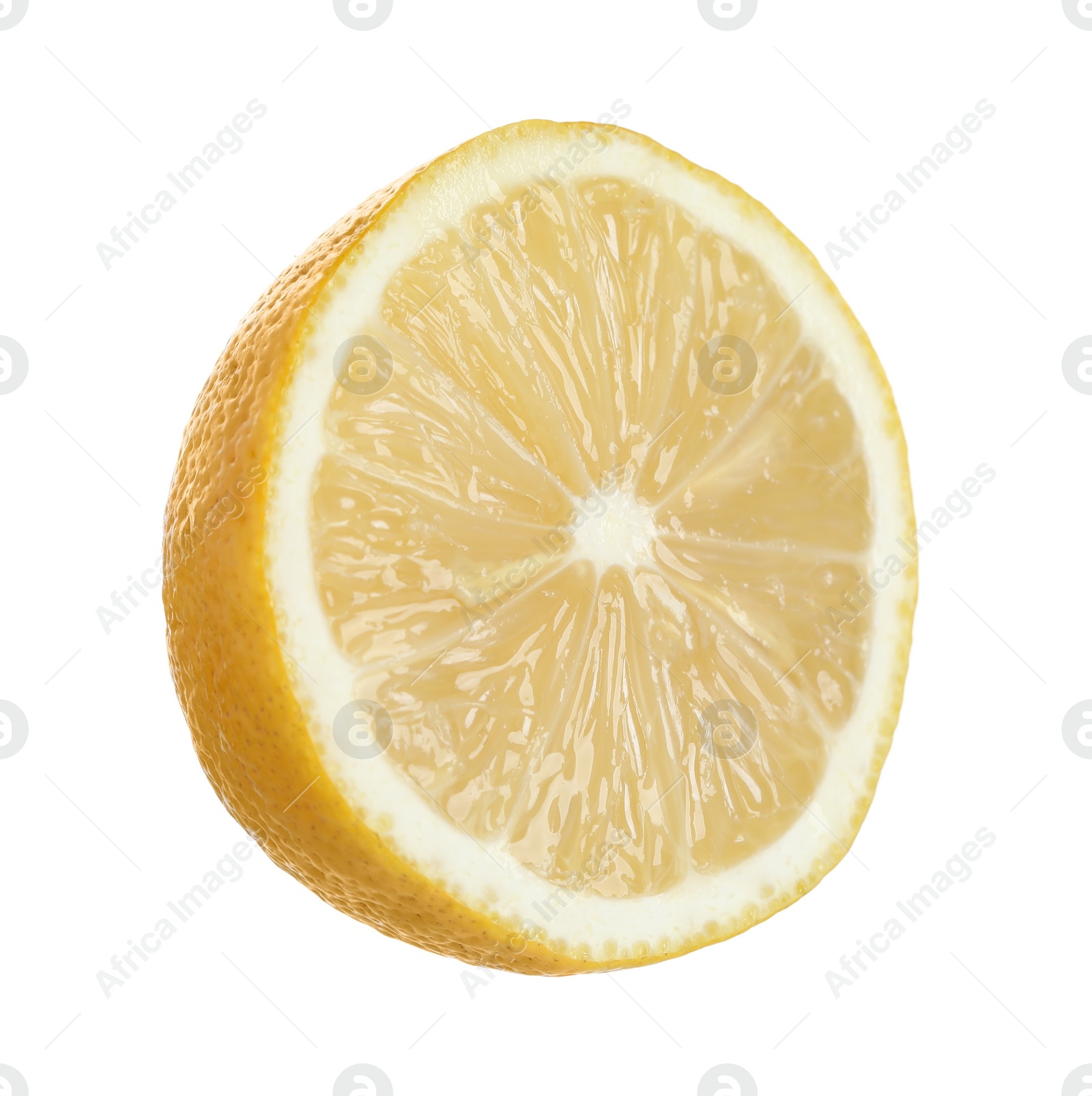 Photo of Half of fresh lemon isolated on white