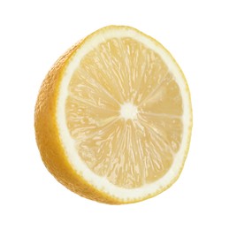 Photo of Half of fresh lemon isolated on white