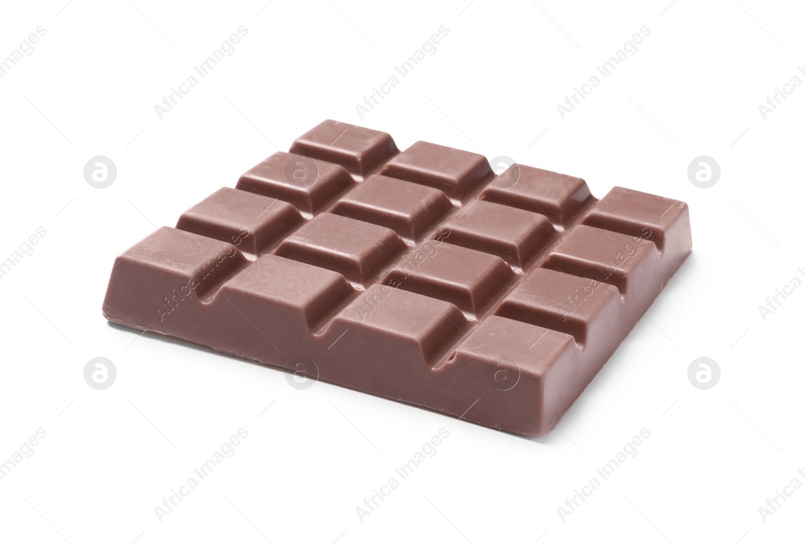 Photo of Delicious milk chocolate bar isolated on white