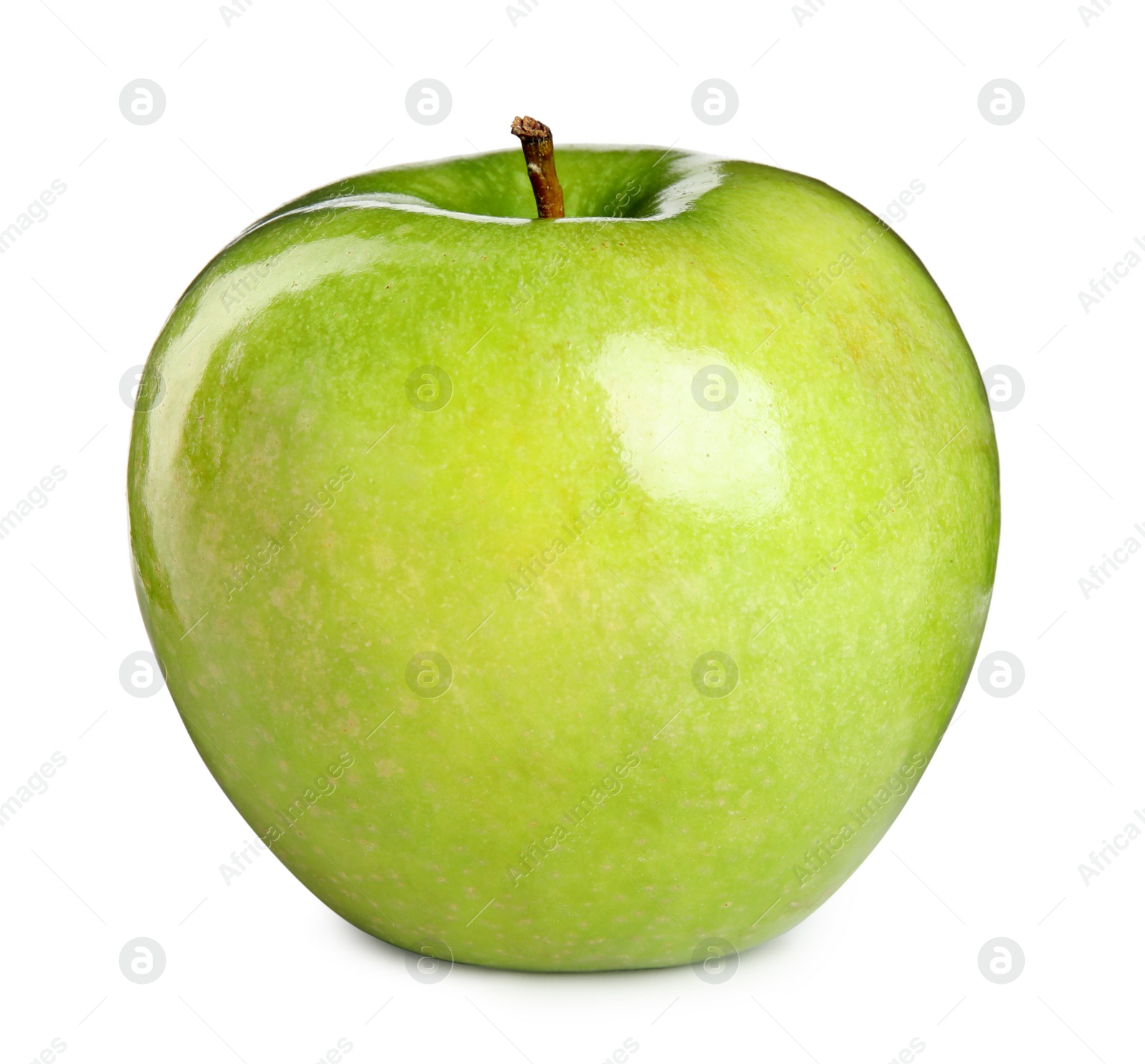 Photo of Delicious ripe green apple isolated on white