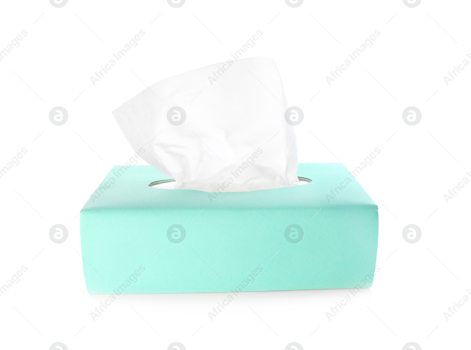 Photo of Box of paper tissues isolated on white