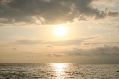 Photo of Picturesque view of sky with beautiful clouds over sea