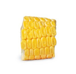 Photo of Small piece of corncob on white background