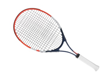 Tennis racket isolated on white. Sports equipment