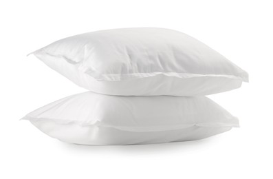 Photo of Two new soft pillows isolated on white