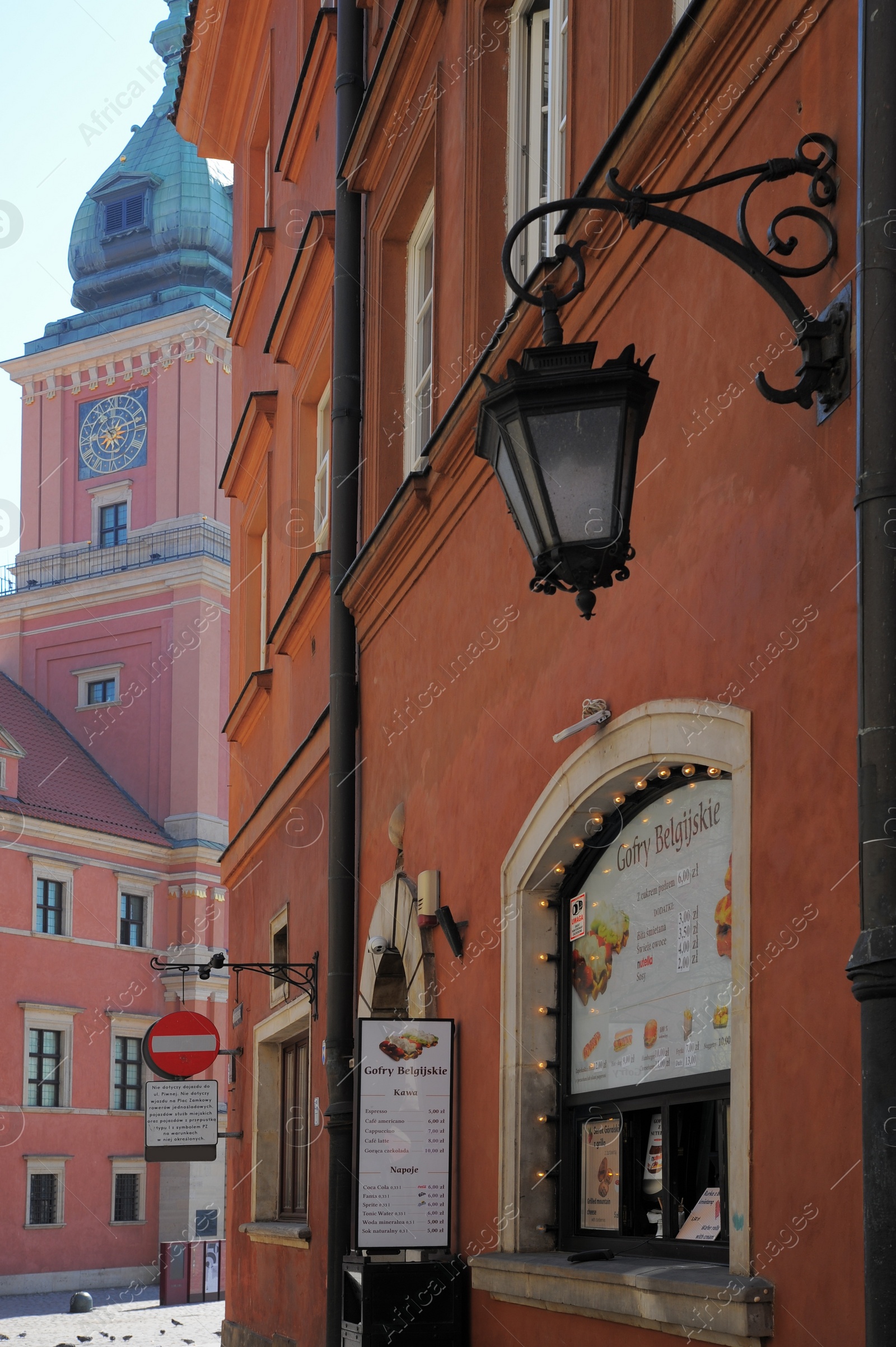 Photo of WARSAW, POLAND - MARCH 22, 2022: Beautiful facade of modern cafe outdoors