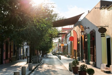 Beautiful view of city street with buildings