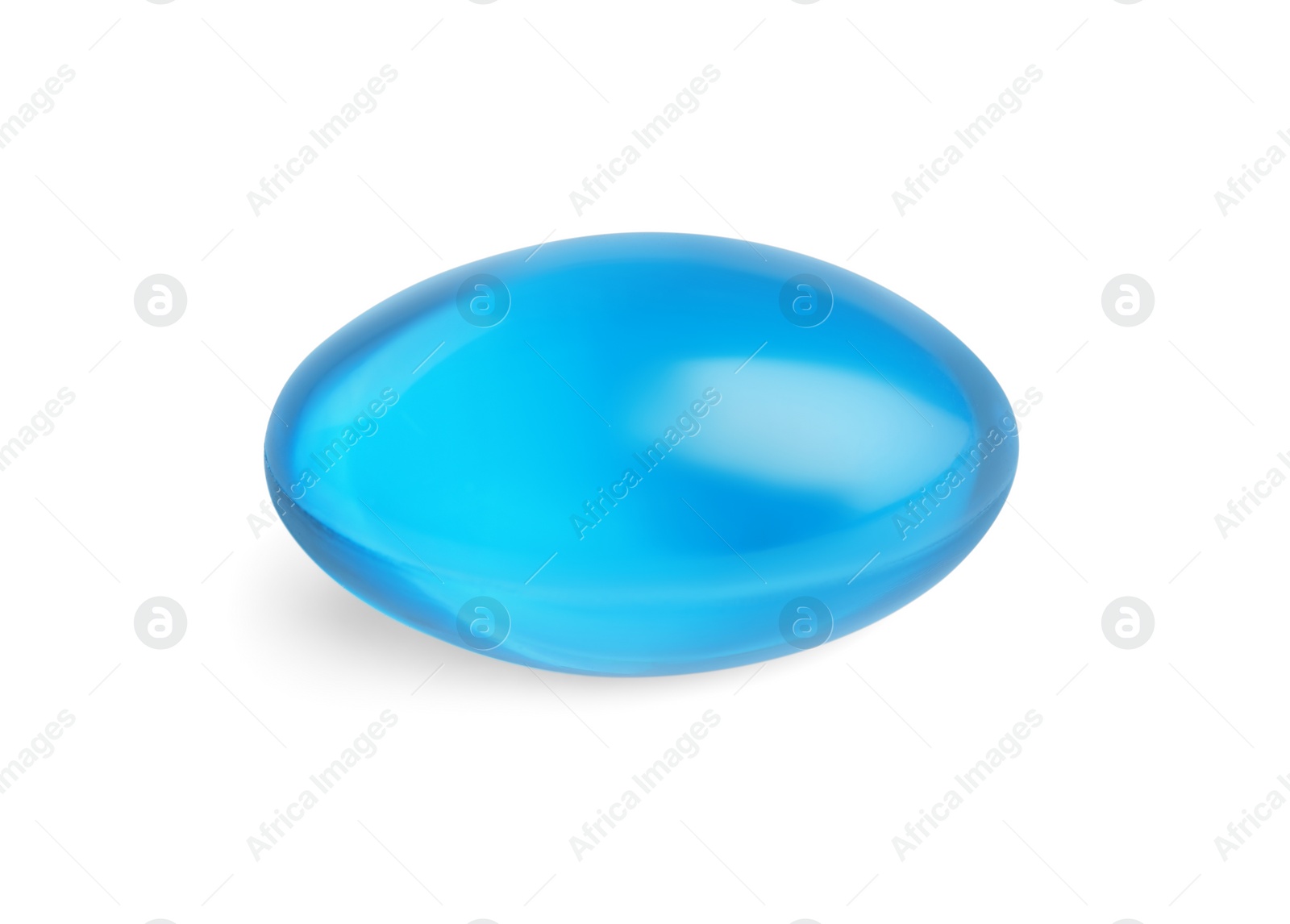 Photo of One pill isolated on white. Drug therapy