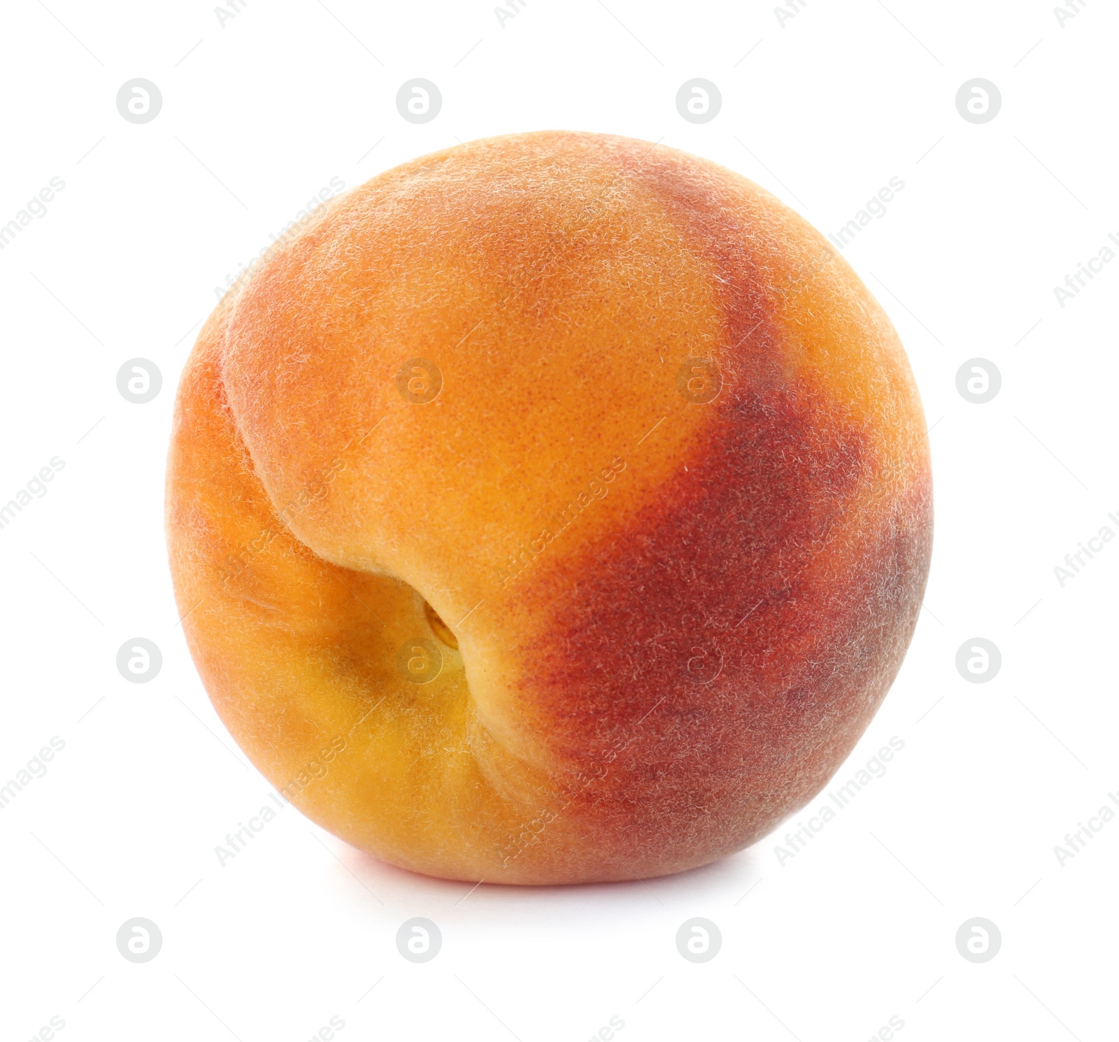 Photo of Fresh sweet peach on white background