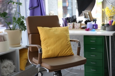 Hairdresser's workplace in salon