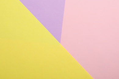 Photo of Colorful paper sheets as background, top view