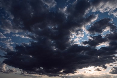 Photo of Beautiful view of sky with dark clouds after thunder